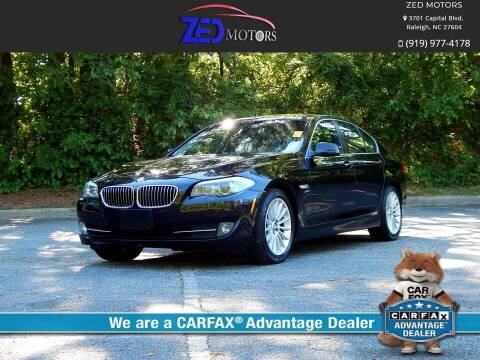 2011 BMW 5 Series for sale at Zed Motors in Raleigh NC