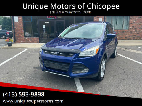 2015 Ford Escape for sale at Unique Motors of Chicopee in Chicopee MA
