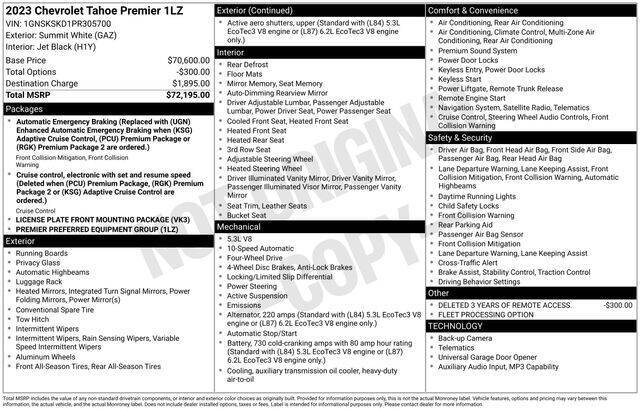 2023 Chevrolet Tahoe Premier