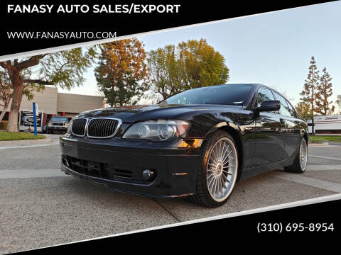 2007 BMW 7 Series for sale at FANASY AUTO SALES/EXPORT in Yorba Linda CA