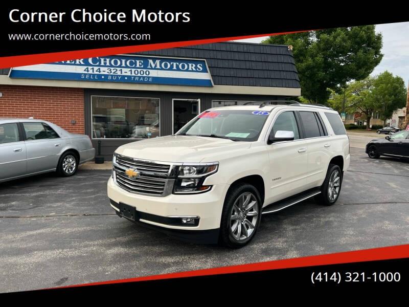 2015 Chevrolet Tahoe for sale at Corner Choice Motors in West Allis WI