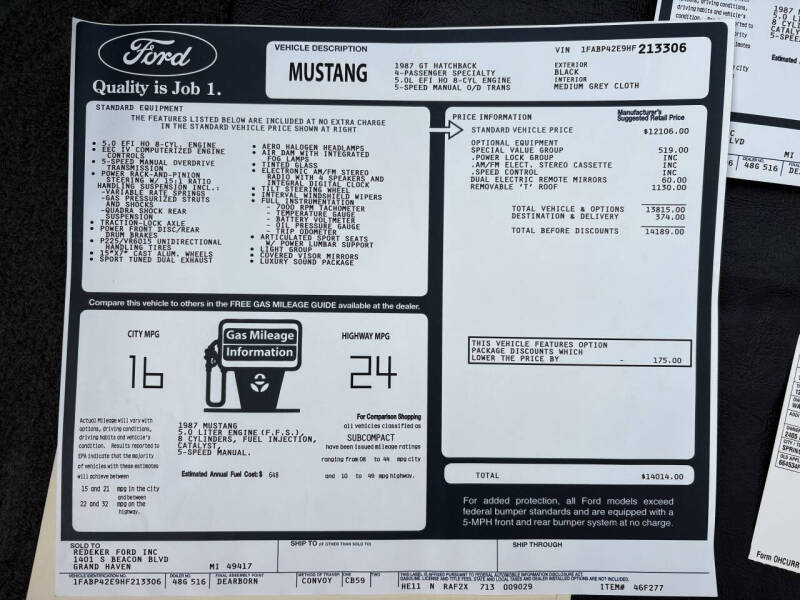 1987 Ford Mustang GT