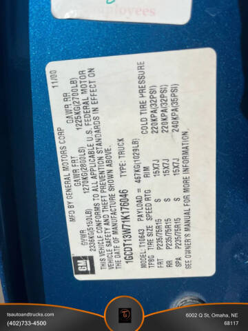 2001 Chevrolet S-10 LS