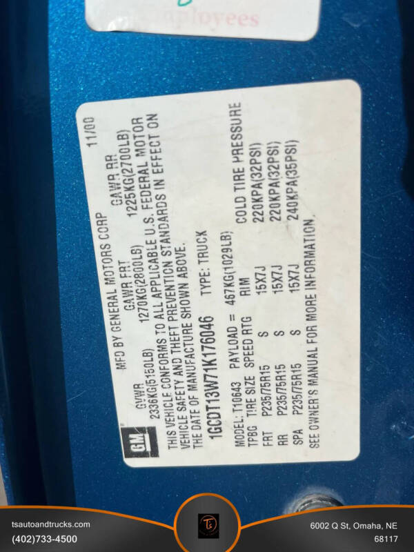 2001 Chevrolet S-10 LS