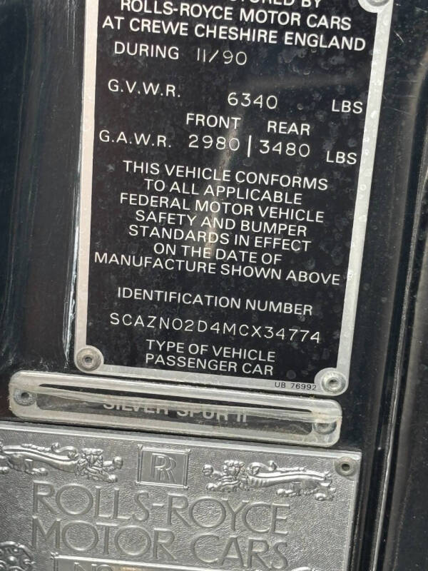 1991 Rolls-Royce Silver Spur