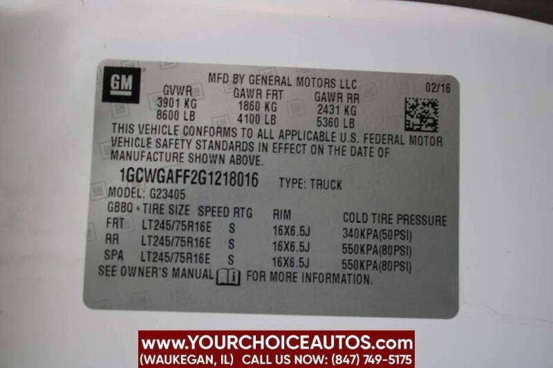 2016 Chevrolet Express 2500