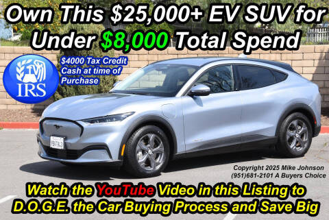 2022 Ford Mustang Mach-E for sale at A Buyers Choice in Jurupa Valley CA