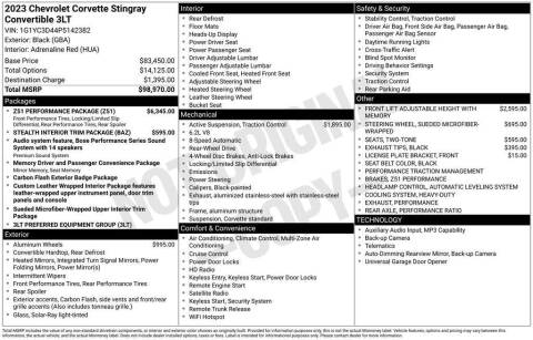 2023 Chevrolet Corvette Stingray