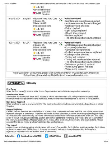 2002 Honda Accord Value Package