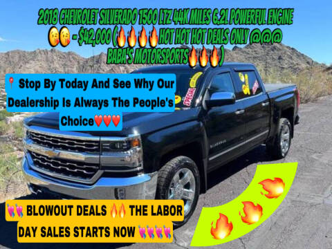 2018 Chevrolet Silverado 1500 for sale at Baba's Motorsports, LLC in Phoenix AZ