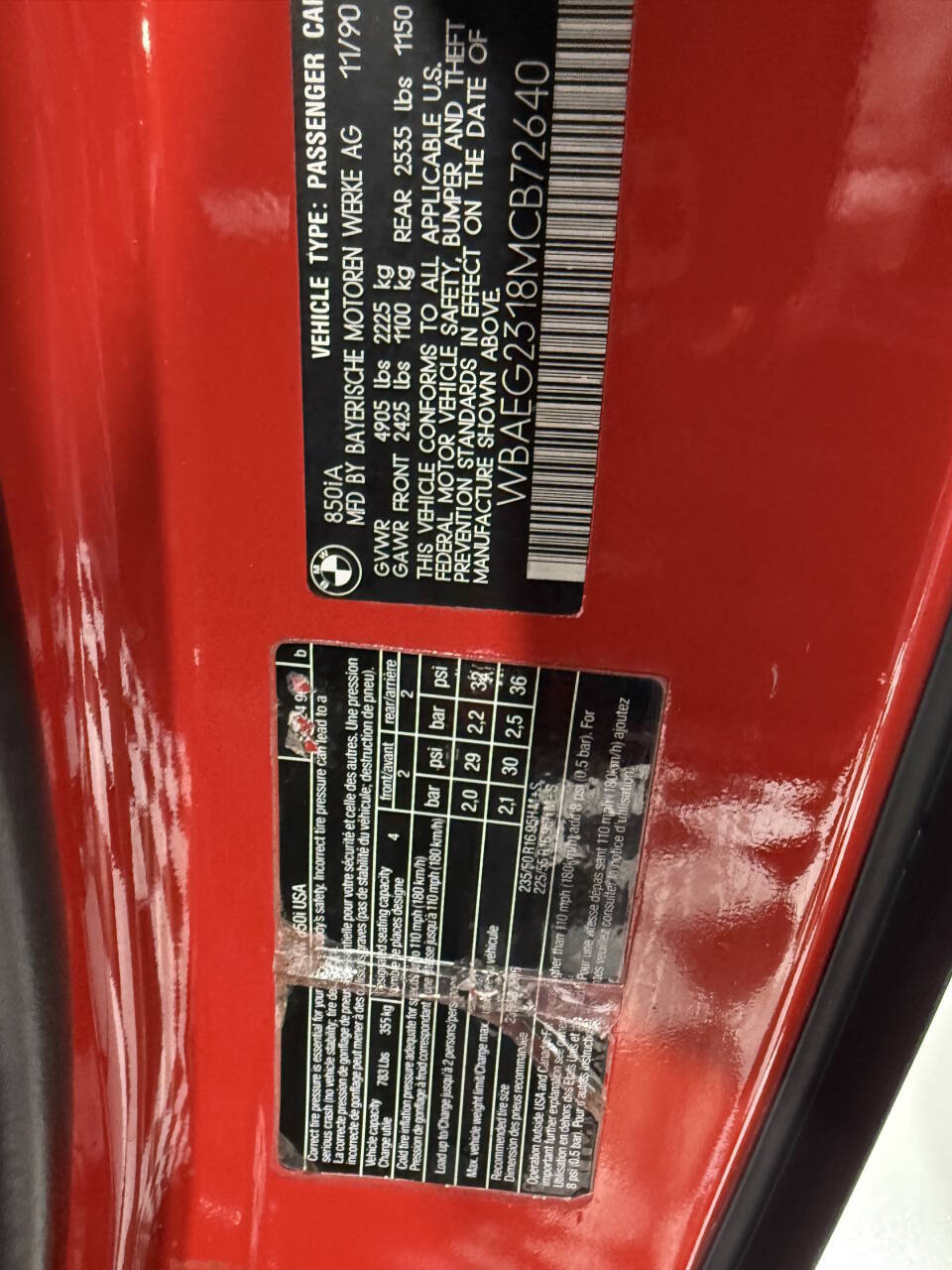 1991 BMW 8 Series 71