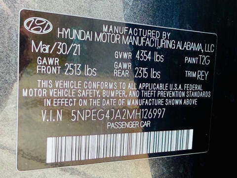 2021 Hyundai Sonata SE