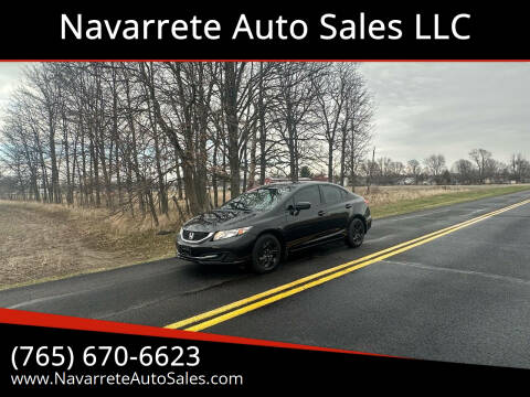 2015 Honda Civic for sale at Navarrete Auto Sales LLC in Frankfort IN