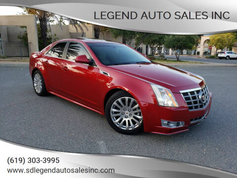 2012 Cadillac CTS for sale at Legend Auto Sales Inc in Lemon Grove CA