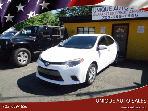 2015 Toyota Corolla for sale at Unique Auto Sales in Marshall VA