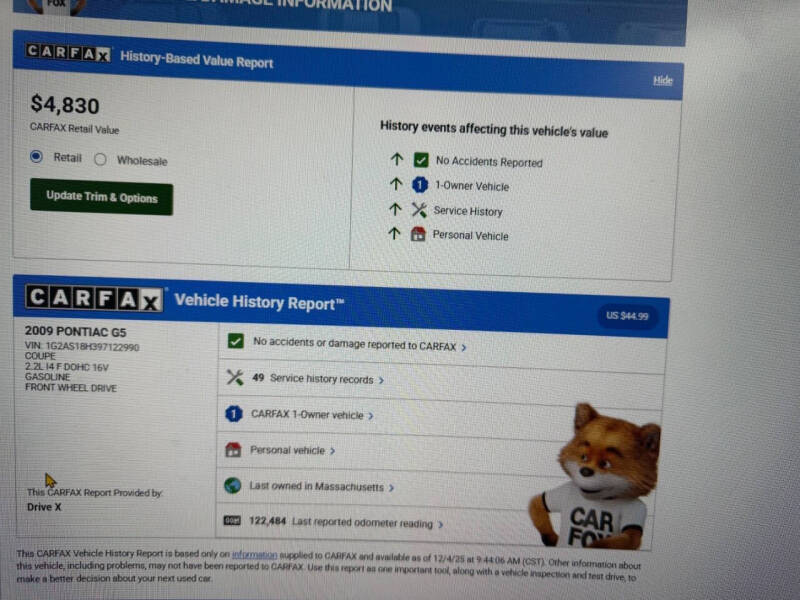 2009 Pontiac G5