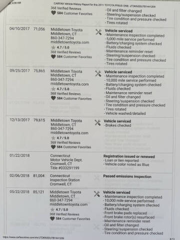 2011 Toyota Prius Two