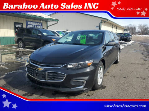 2016 Chevrolet Malibu for sale at Baraboo Auto Sales INC in Baraboo WI
