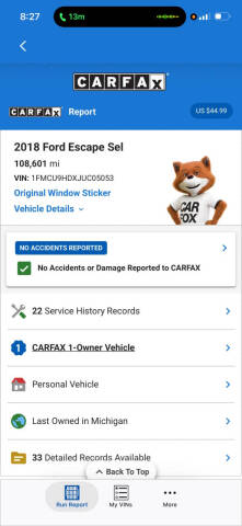 2018 Ford Escape SEL