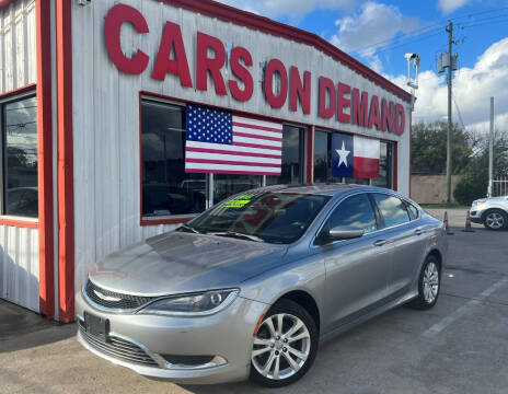 2015 Chrysler 200 for sale at Cars On Demand 2 in Pasadena TX