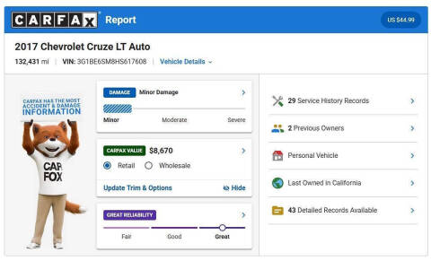 2017 Chevrolet Cruze LT Auto