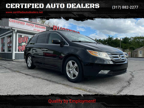 2012 Honda Odyssey for sale at CERTIFIED AUTO DEALERS in Greenwood IN