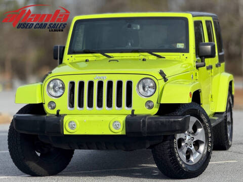 2016 Jeep Wrangler Unlimited for sale at Atlanta Used Car Sales in Lilburn GA