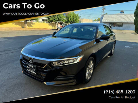 2019 Honda Accord for sale at Cars To Go in Sacramento CA