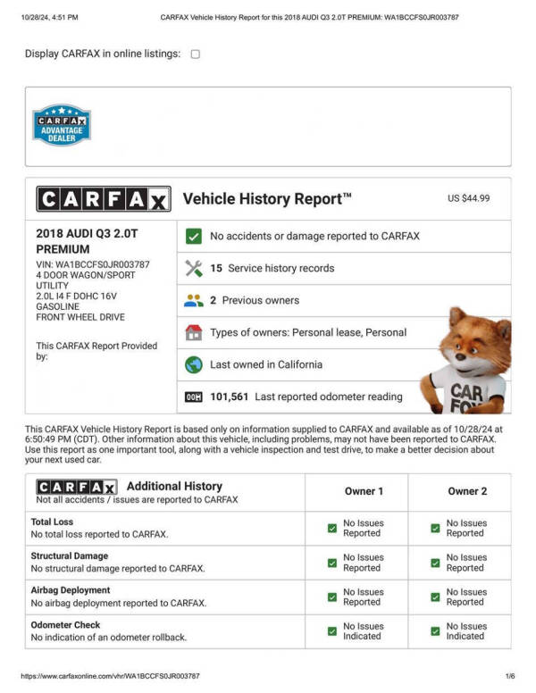 2018 Audi Q3 2.0T Premium