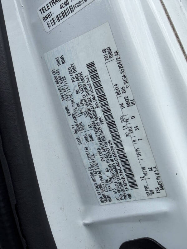 2012 Ford E-Series E-350 SD XL