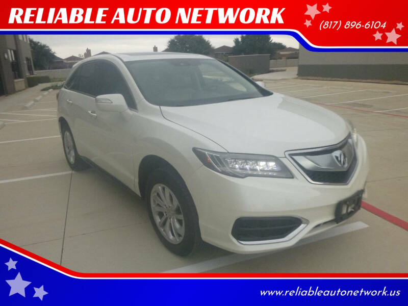 2018 Acura RDX for sale at RELIABLE AUTO NETWORK in Arlington TX