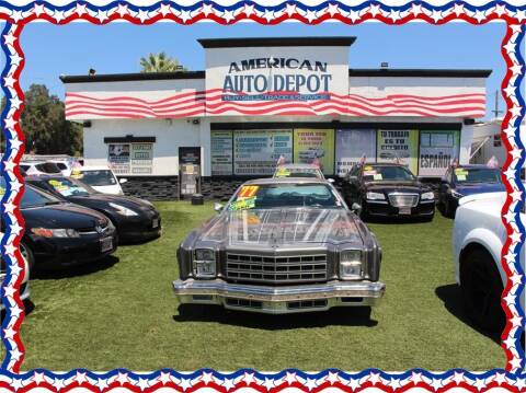 1977 Chevrolet Monte Carlo for sale at American Auto Depot in Modesto CA