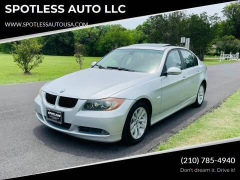 2007 BMW 3 Series for sale at SPOTLESS AUTO LLC in San Antonio TX