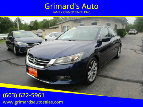 2013 Honda Accord for sale at Grimard's Auto in Hooksett NH