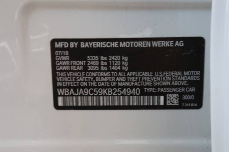 2019 BMW 5 Series 530e iPerformance