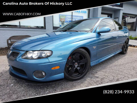 2004 Pontiac GTO for sale at Carolina Auto Brokers of Hickory LLC in Newton NC
