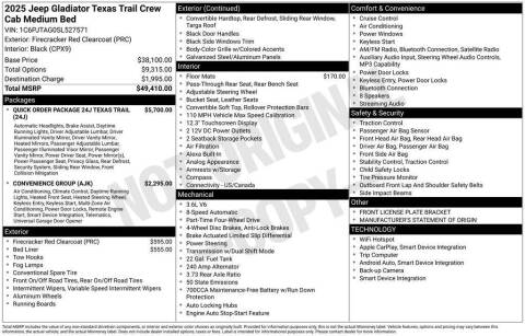 2025 Jeep Gladiator Texas Trail