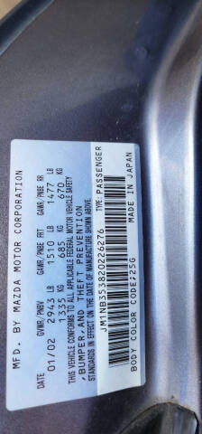 2002 Mazda MX-5 Miata SE