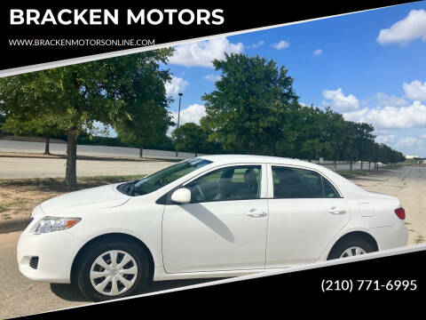 2009 Toyota Corolla for sale at BRACKEN MOTORS in San Antonio TX