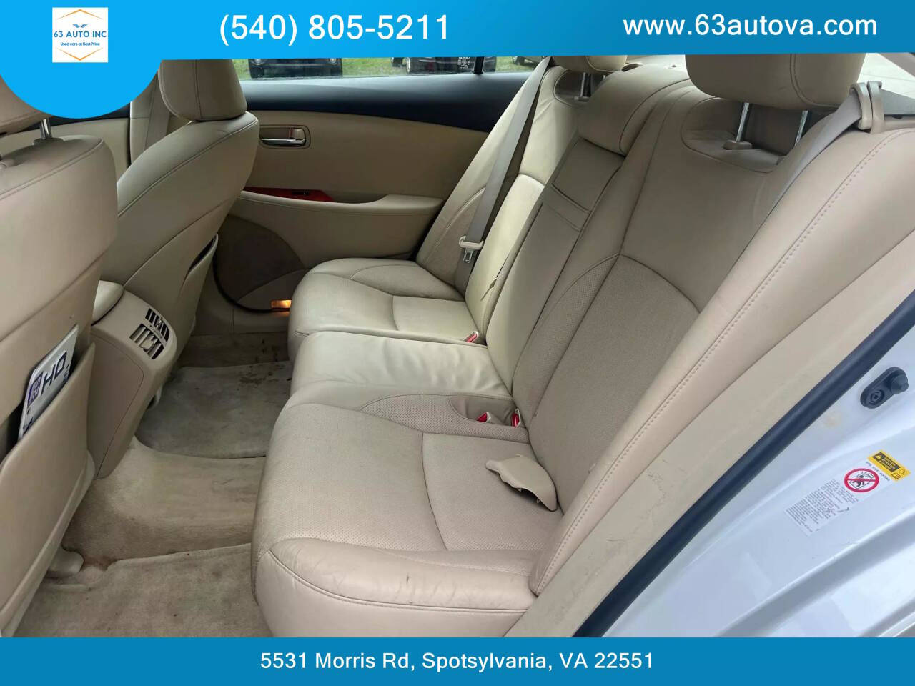 2008 Lexus ES 350 for sale at 63 Auto Inc in Spotsylvania, VA