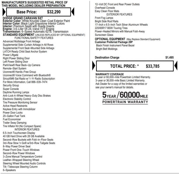 2019 Dodge Grand Caravan SXT