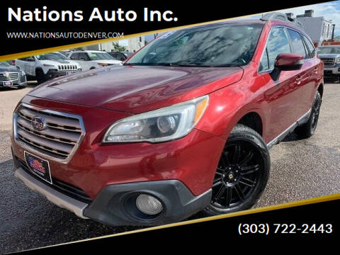 2015 Subaru Outback for sale at Nations Auto Inc. in Denver CO
