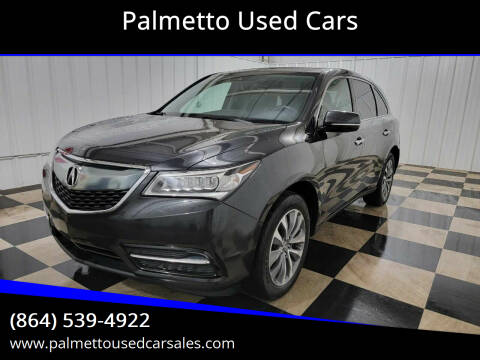 2016 Acura MDX for sale at Palmetto Used Cars in Piedmont SC