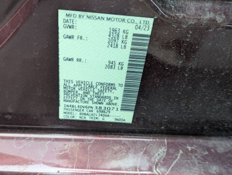 2023 Nissan Altima 2.5 SV