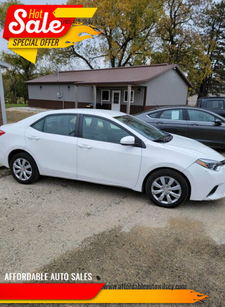 2015 Toyota Corolla for sale at AFFORDABLE AUTO SALES in Wilsey KS