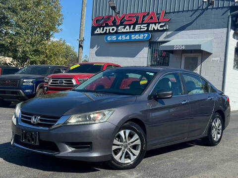 2014 Honda Accord for sale at Crystal Auto Sales Inc in Nashville TN