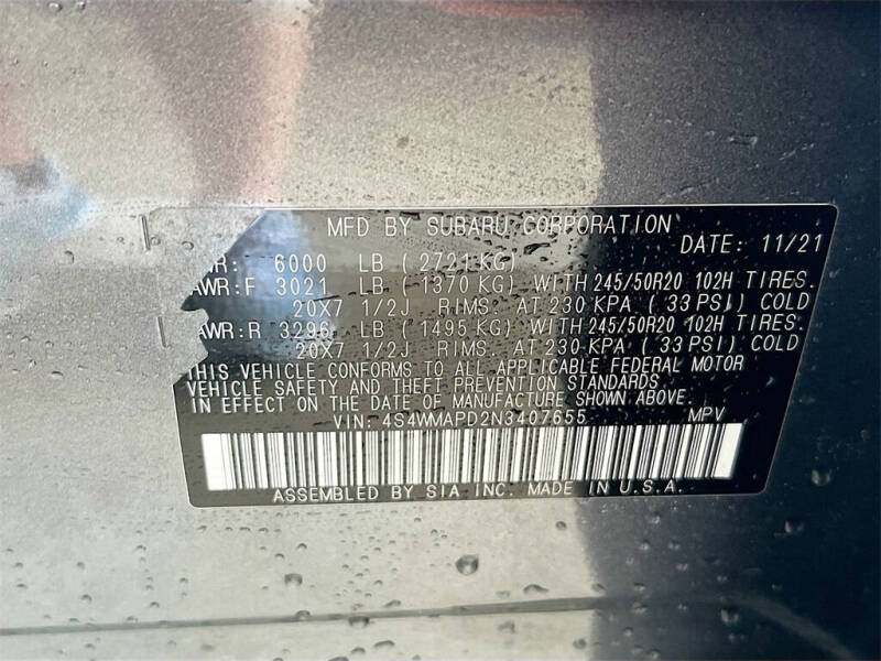 2022 Subaru Ascent Limited 7-Passenger