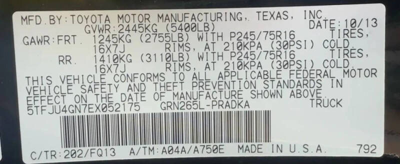 2014 Toyota Tacoma PreRunner V6