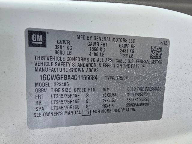 2012 Chevrolet Express 2500