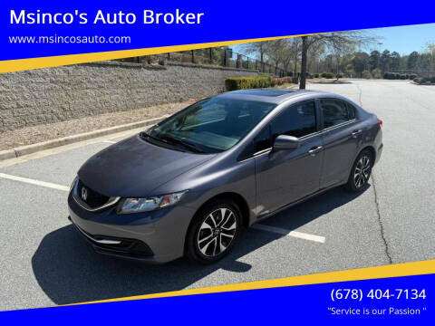 2014 Honda Civic for sale at Msinco's Auto Broker in Snellville GA